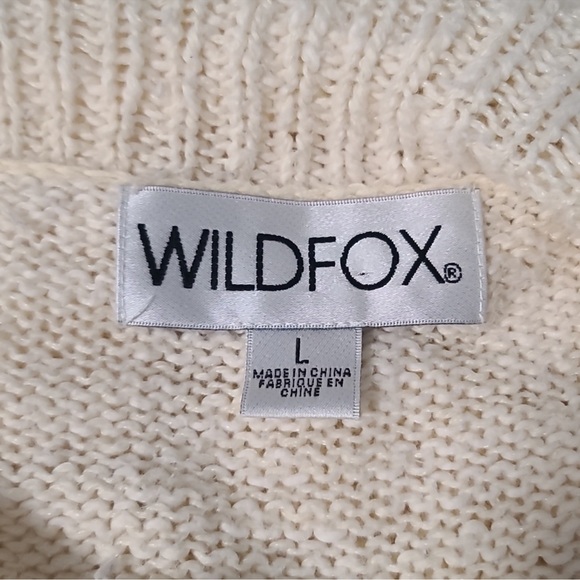 Wildfox seashell mermaid cotton blend long cardigan open front sweater pastel L - Picture 8 of 11